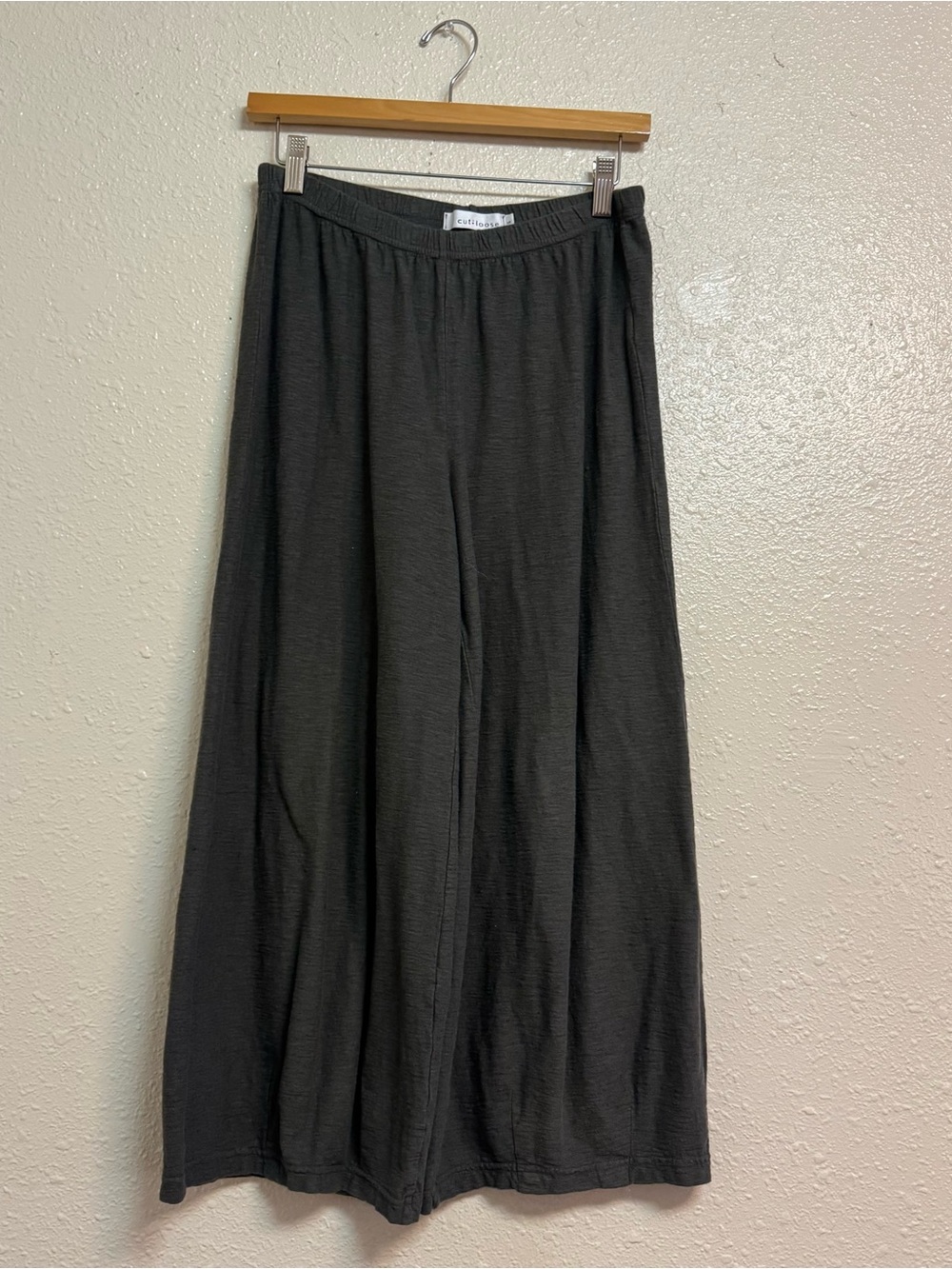 Cut Loose Dark Gray Cotton Linen Wide Leg Pants